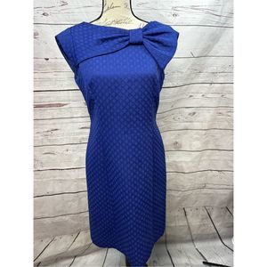 Tahari size 8P purple dress with beautiful bow embellishment - Pageant Interview